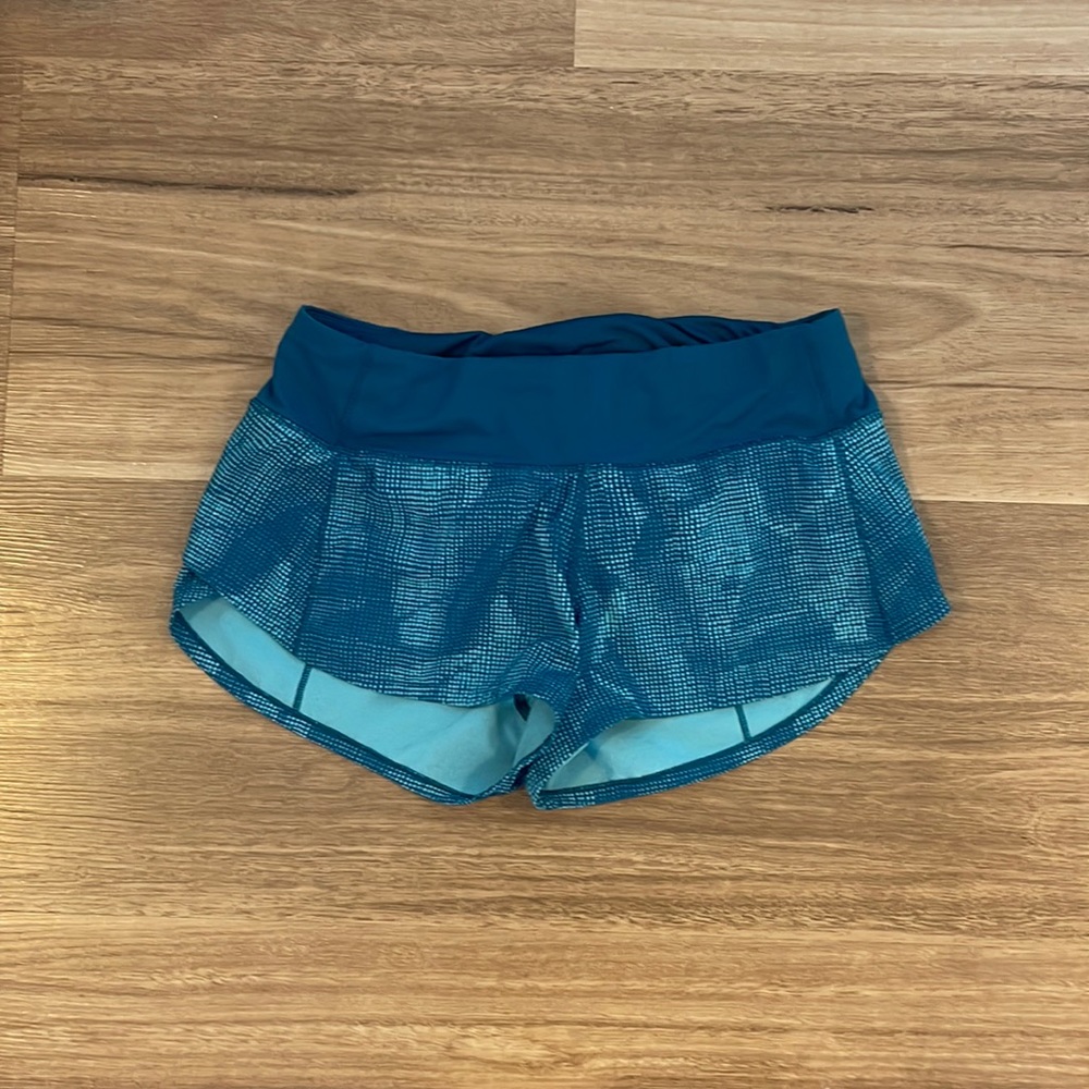 Lululemon blue shorts size 2 brand new and not sold anymore
